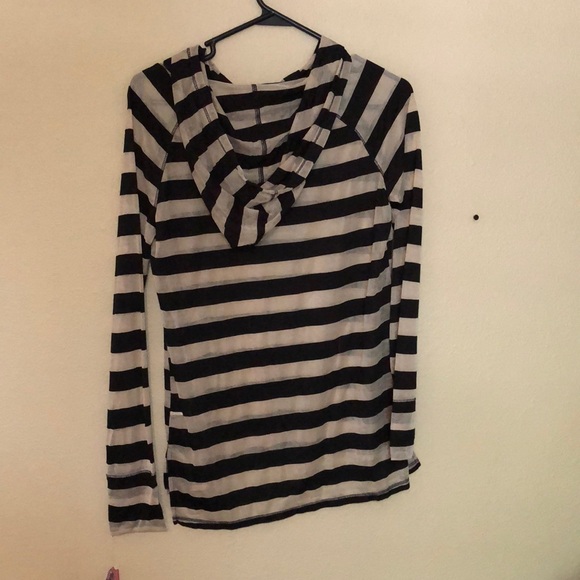 Black and Tan striped long sleeve shirt - Picture 5 of 6